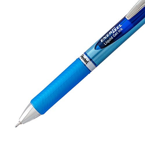 Pentel قلم حبر جل من بنتل، قلم جل قابل للسحب EnerGel RTX، 0.7 مم، طرف إبرة، حبر أزرق، عبوة من 2 (BLN77BP2C) - Image 4