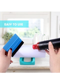 Excefore Small Silicone Cup Cradle for Crafting Tumbler Holder with Built in Slot and Felt Edge Squeegee for Mug and Glass Bottle Anti Skidding Display Tumbler Stand  - Image 3