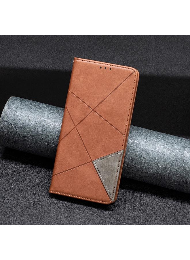 اس-توب جراب لهاتف Samsung Galaxy S24 FE 5G جراب هاتف جلدي مغناطيسي بنقشة المعين - Image 2