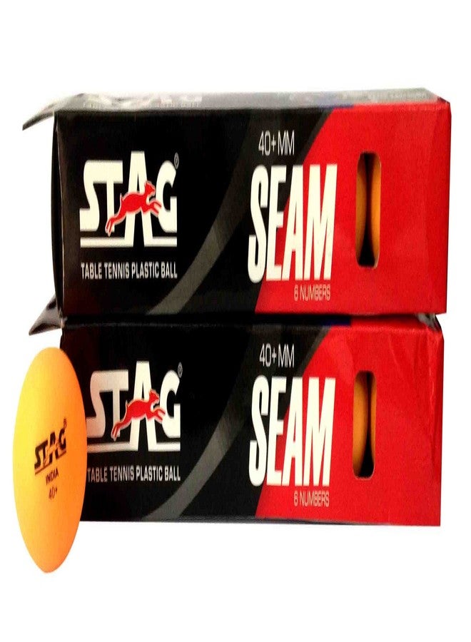 ستاج كرة تنس طاولة بلاستيكية من نوع STAG Seam (40 مم، برتقالي) - عبوة من 12 كرة (حجم قياسي) - Image 3