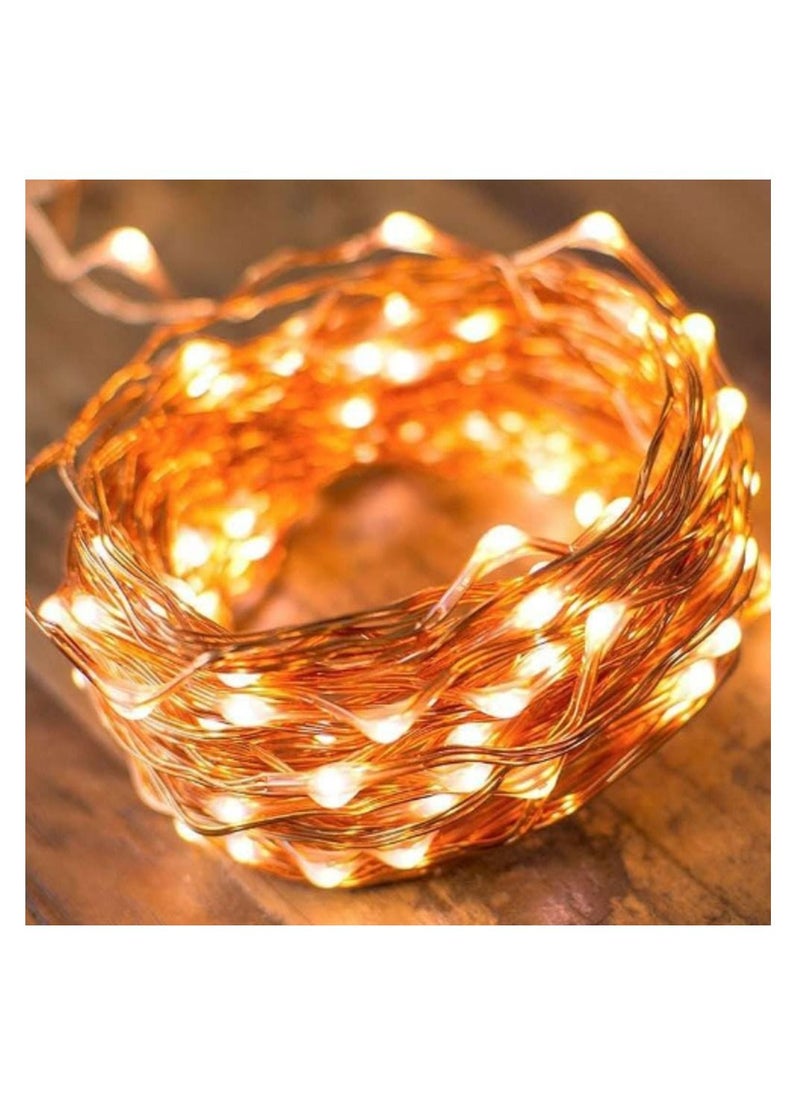 Hilalful HILALFUL Decorative LED String Light | Fairy Lights for Indoor and Outdoor | Home Decoration in Ramadan, Eid, Wedding | Hanging Lighs for Bedroom Décor | Battery Operated | Warm White Light  - Image 1