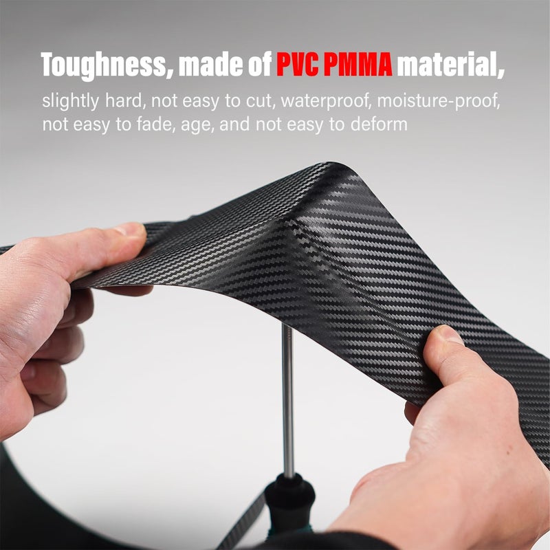 CNCLOL Cnc Bike Frame Protection Tape Bicycle Frame Protector Sticker-Frame Protection Paint Film 3M(4 X118 )  Carbon Fiber Pattern Bike Frame Guard Wrap For Mountain Bike/Gravel/Mtb/Road Bike Etc.Black-3K - Image 3