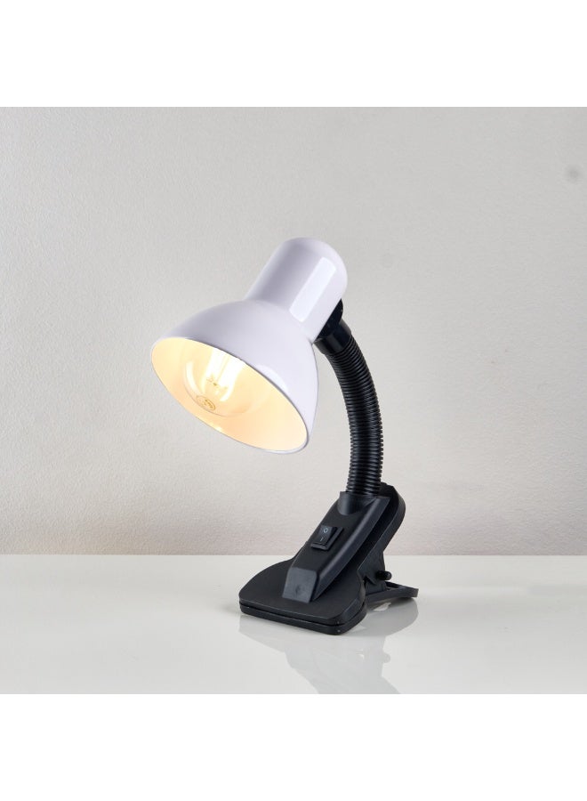 NAGAFA SHOP White  Desk Lamp with Flexible Neck and Strong Clip – Modern Design by Nagafa Shop13*15*28 - Image 1