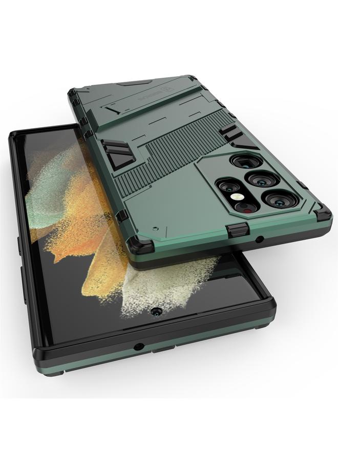 اس-توب جراب لهاتف Samsung Galaxy S22 Ultra 5G Punk Armor 2 في 1 PC + جراب هاتف مقاوم للصدمات من مادة TPU مع حامل غير مرئي - Image 5