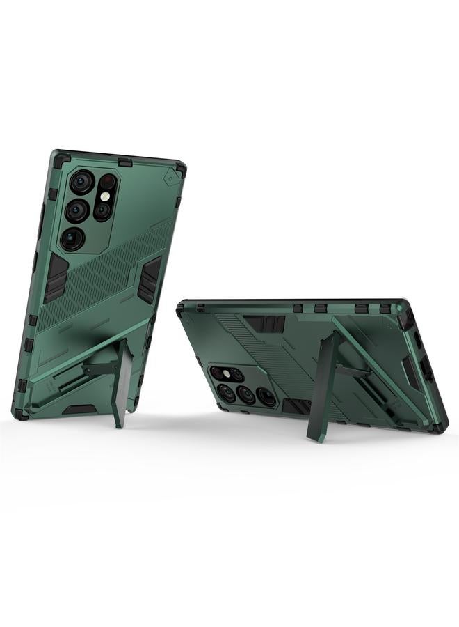 اس-توب جراب لهاتف Samsung Galaxy S22 Ultra 5G Punk Armor 2 في 1 PC + جراب هاتف مقاوم للصدمات من مادة TPU مع حامل غير مرئي - Image 4