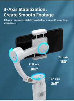DIGI CORE Gimbal Stabilizer For Smartphones iPhone Stabilizer For Video Recording With Face Tracking M1 Merak One 3-Axis Gimbal For Android & iPhone Multimode Foldable Gimbal For Vlog Recording And Travel Shoot  - Image 3