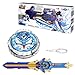 INFINITY NADO Battling top with Sword Launcher Metal Glowing battling top Balance Type RightLeftSpinning Top Game Toys Battle Top Starter Pack Set for Boys Girls 5 Fury Wave Dragon Blue - Image 2