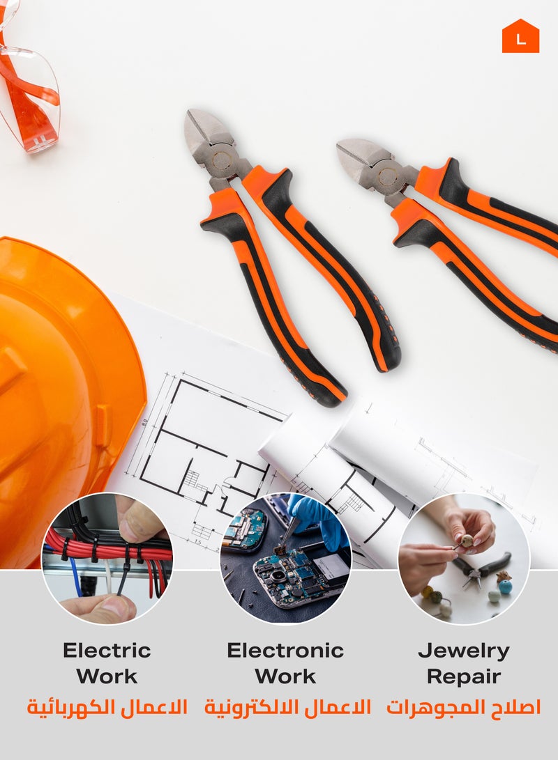 LAWAZIM Cutting Plier -8 inch- Heavy-Duty Stainless Steel Wire Cutter with Fiberglass Handle and Precise Cutting Edge - for Cable Stripping Wire Cutting Electrical Work Construction and DIY Projects - Image 4