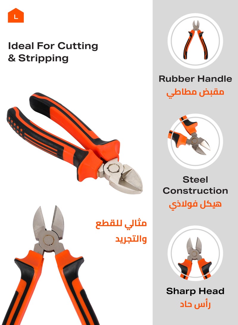 LAWAZIM Cutting Plier -8 inch- Heavy-Duty Stainless Steel Wire Cutter with Fiberglass Handle and Precise Cutting Edge - for Cable Stripping Wire Cutting Electrical Work Construction and DIY Projects - Image 3