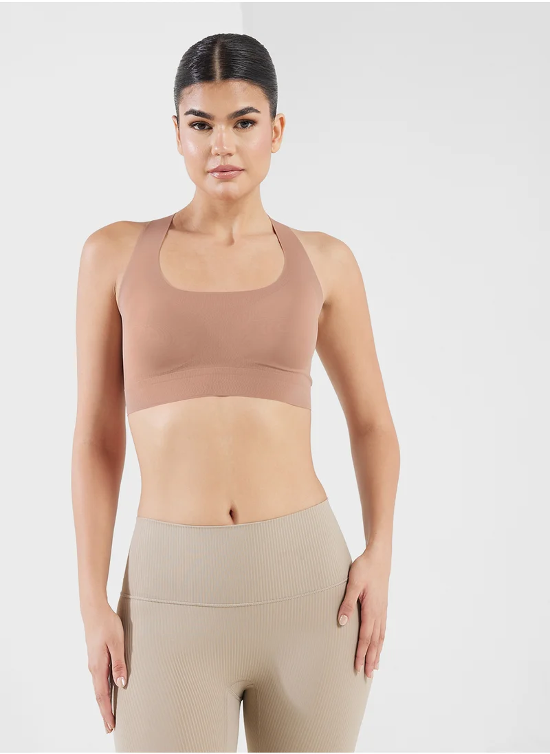 فورورد Seamless Sports Bra With Cross Back Detail