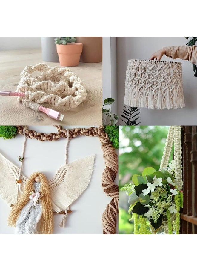 Premify 6Mm White Cotton Cord Craft Macrame Natural Durable Long Cotton Rope Handmade Art Material For Craft Wall, Hanging Plants, Drawstrings, Gardening, Home Decorations (6Mm X15Meters)  - Image 5