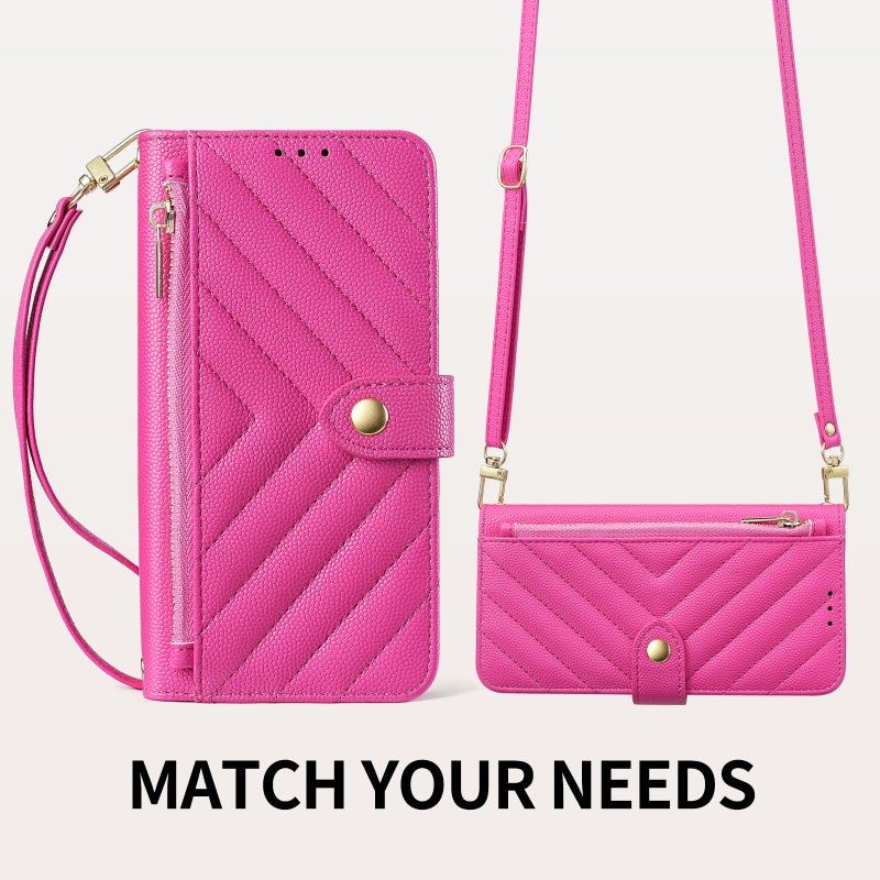 Cross-Border iPhone 17 Pro Max Wallet with Card Slot, Shoulder Strap, and Phone  Case - Image 3