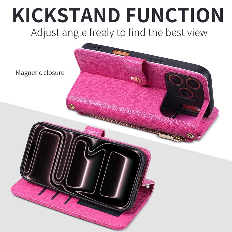 Cross-Border iPhone 17 Pro Max Wallet with Card Slot, Shoulder Strap, and Phone  Case - Image 5