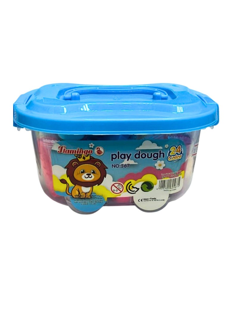 Flamingo Play Dough Modeling Clay Set Multicolor Pack Of 24 - Image 1