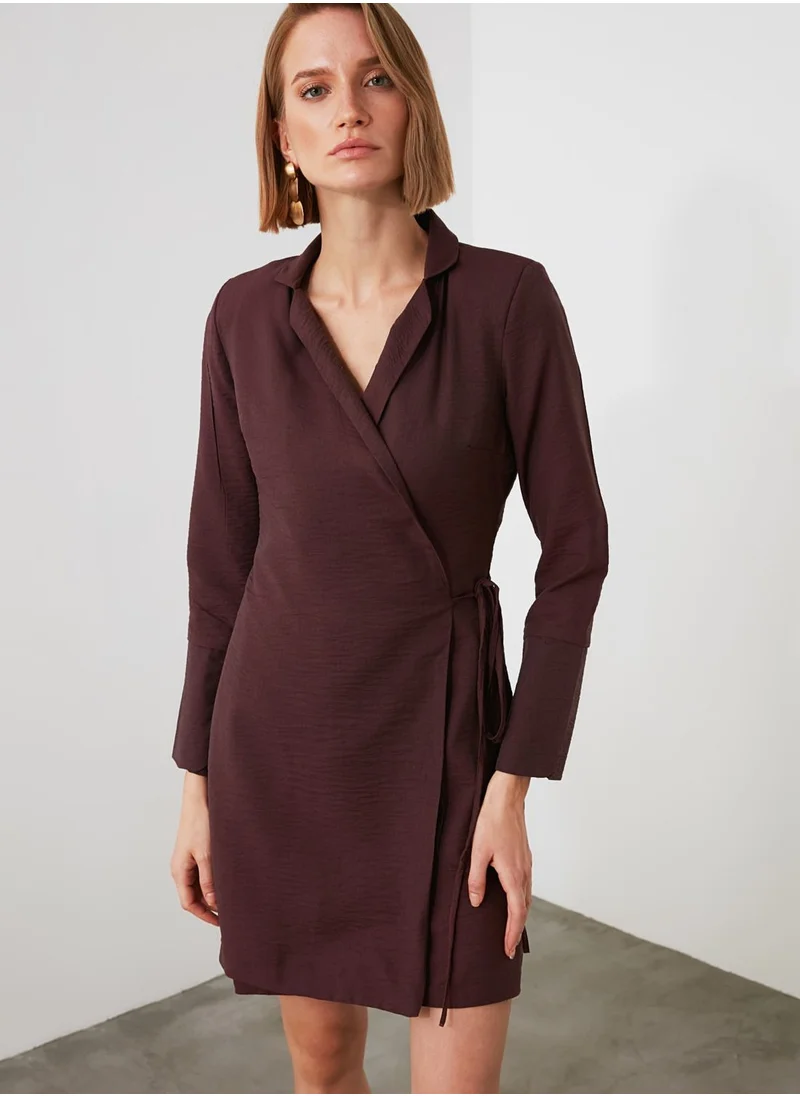 trendyol Side Tie Wrap Dress