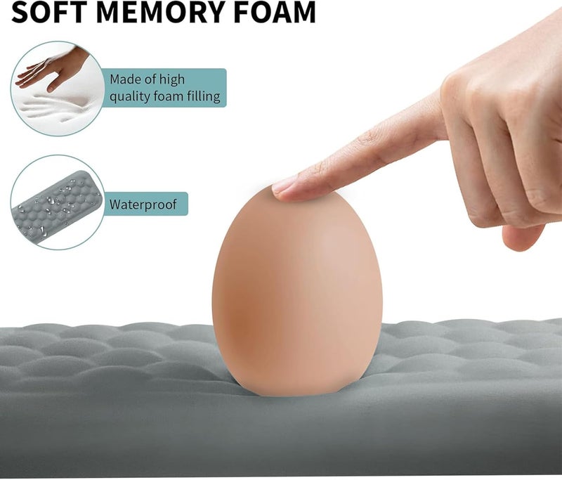 لينجي مجموعة وسادة مسند المعصم، مسند معصم لوحة المفاتيح + مسند معصم الماوس، مسند معصم سحابي غير قابل للانزلاق من إسفنج الذاكرة من البولي يوريثان، ناعم ومرن، يمكنه تخفيف آلام الكتابة - Image 4