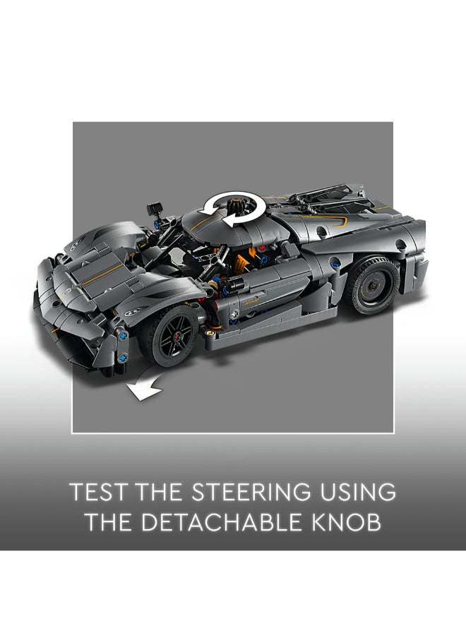 ليغو مجموعة بناء السيارة الخارقة الرمادية Koenigsegg Jesko Absolut من LEGO® Technic للأطفال 42173 - Image 4