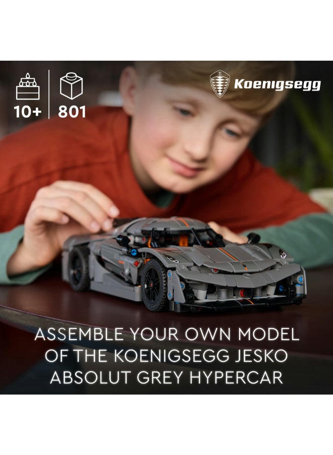 ليغو مجموعة بناء السيارة الخارقة الرمادية Koenigsegg Jesko Absolut من LEGO® Technic للأطفال 42173 - Image 2