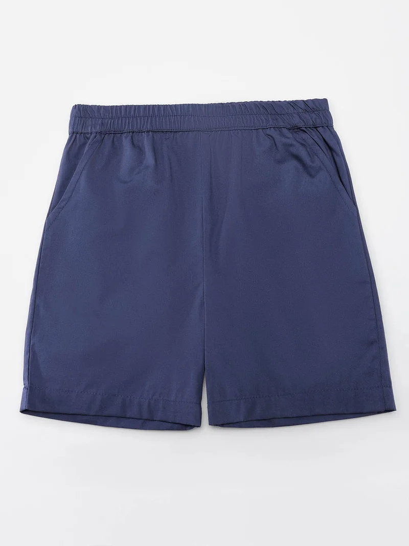 نوتيناتي Nautinati Boys Multicolour Hawaiian and Treasure Print Rayon Half Sleeve Shirt with Cotton Navy Shorts