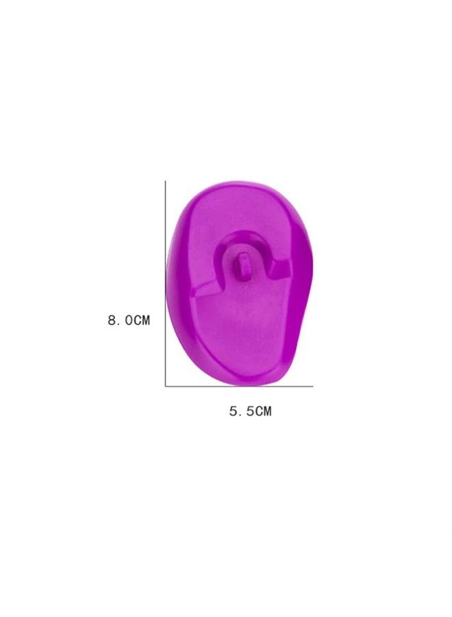 Quupy 3 Pairs Reusable Hairdressing Silicone Ear Covers Hair Dye Shield Protector Salon Hair Styling Tool DIY Accessories (Color Random) - Image 1