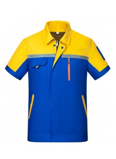 SKT Shiketro Summer Short Sleeve Workwear for Men and Women, Thin Reflective Work Protective Clothing that Absorbs Sweat and Allows for Breathability  - Image 1
