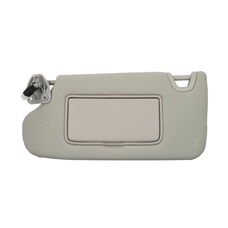 Dasbecan Gray Left Driver Side Sun Visor Compatible with Nissan Altima 2013 2014 2015 2016 2017 2018 with Mirror and Vanity Light Without Sunroof Replaces 964013TA2A