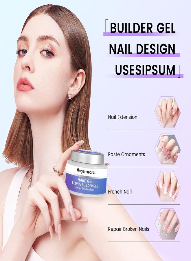 AOBOO Hard Gel Builder Gel for Nails Strong Long-lasting Nude 3D Sculpting for Nail Extension 2oz (clear&nude, 1fl.oz*2) - Image 4
