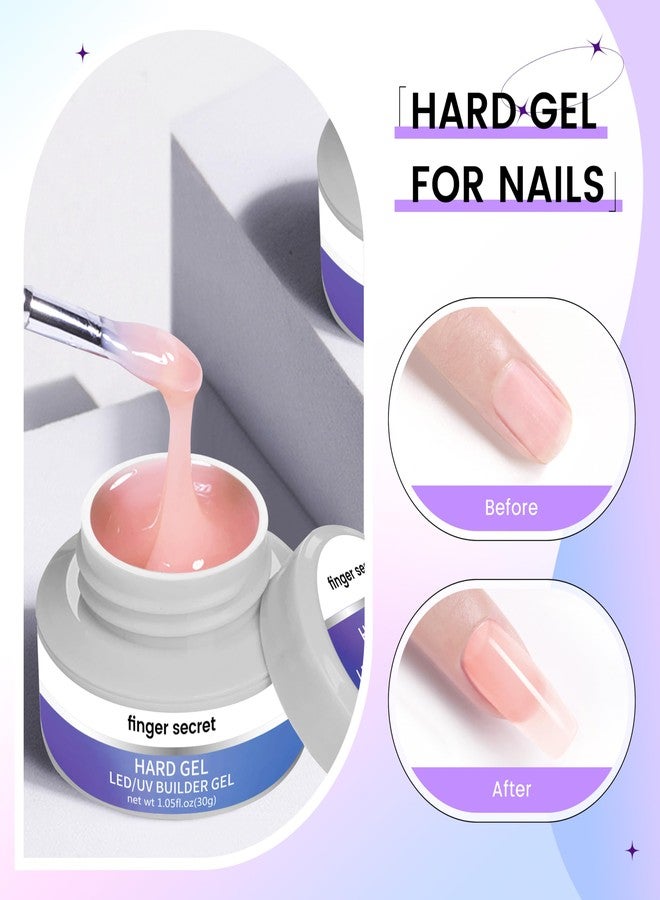 AOBOO Hard Gel Builder Gel for Nails Strong Long-lasting Nude 3D Sculpting for Nail Extension 2oz (clear&nude, 1fl.oz*2) - Image 3