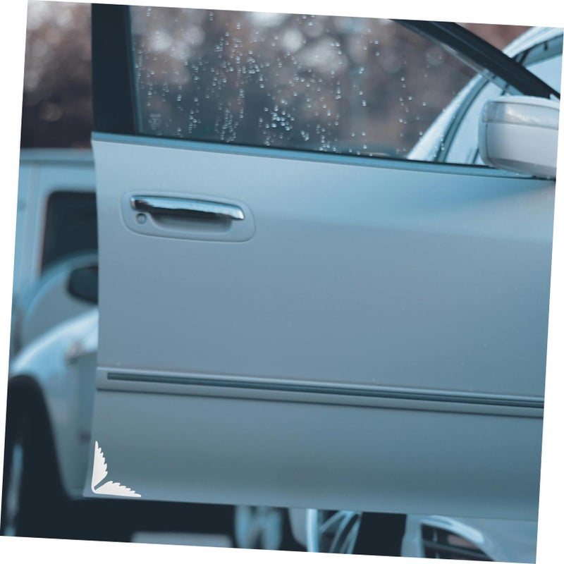 White Car Door Edge Guards 2 Pieces Anti Scratch Protectors For Cars Trucks SUVs - Image 5