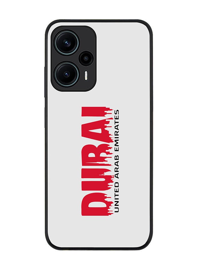 Stylizedd حافظة سوداء متينة لهاتف Xiaomi Poco F5 5G / Xiaomi Redmi Note 12 Turbo 5G - غلاف مرن من مطاط TPU رفيع مضاد للصدمات - أفق دبي - Image 1