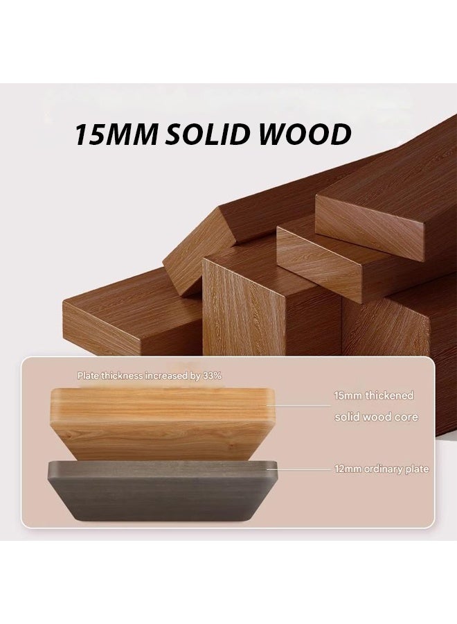 إن كي أكس رف تخزين متعدد الطبقات للكتب، خزانة عرض أنيقة لغرفة المعيشة، 40 سم، لون الجوز الداكن - Image 5