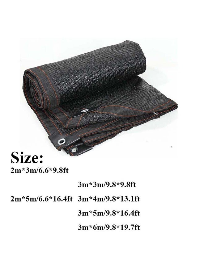 Generic - Shade Net Black Sunscreen Fabric Sun Shade Sails Sun Protection Net Garden Sunshade Cloth Canopy Shade Netting Mesh with Grommet (3mx3m) - Image 1