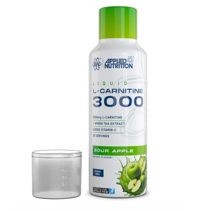 appliednutrition Applied Nutrition L-Carnitine 3000 Liquid Sour Apple 480ml, 32 Servings - Image 1