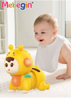 MEBEGIN Baby Music Toy with 4 Buttons, Electric Crawling Toy with Music and Light, Muti-funtional Bee Toy, Educational Toy for Baby's Crawling and Head Lifting, Ideal Gift for Kids Aged 18 Months+, 9.2*12.3*13.3cm  - Image 1