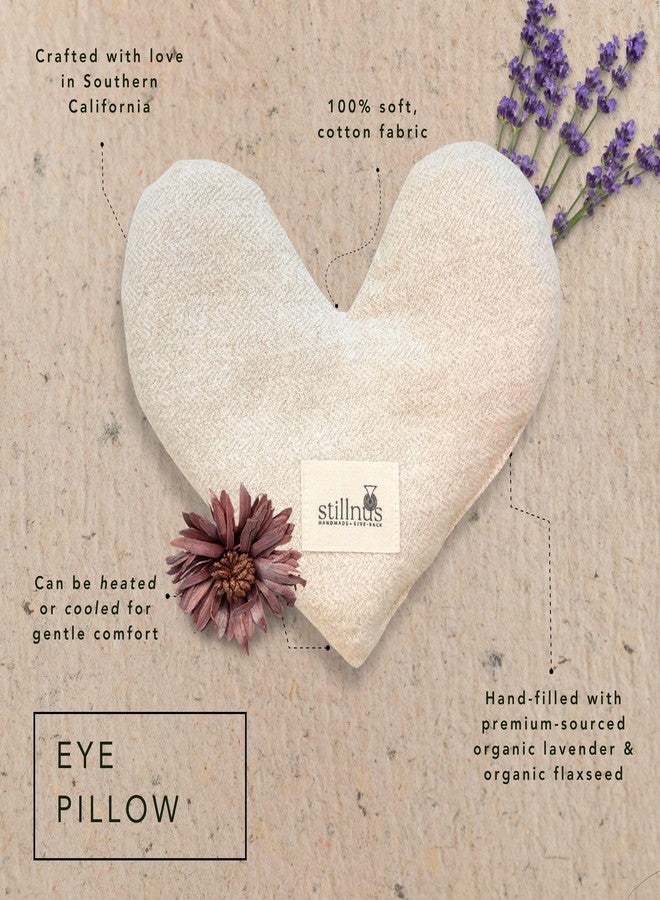Stillnus Weighted Heart Eye Pillow with Organic Lavender & Flaxseed – Relaxation Gift for Women, Meditation Tool, Mindful Rest, Cooling Eye Mask, Wellness Self-Care Kit - Image 2