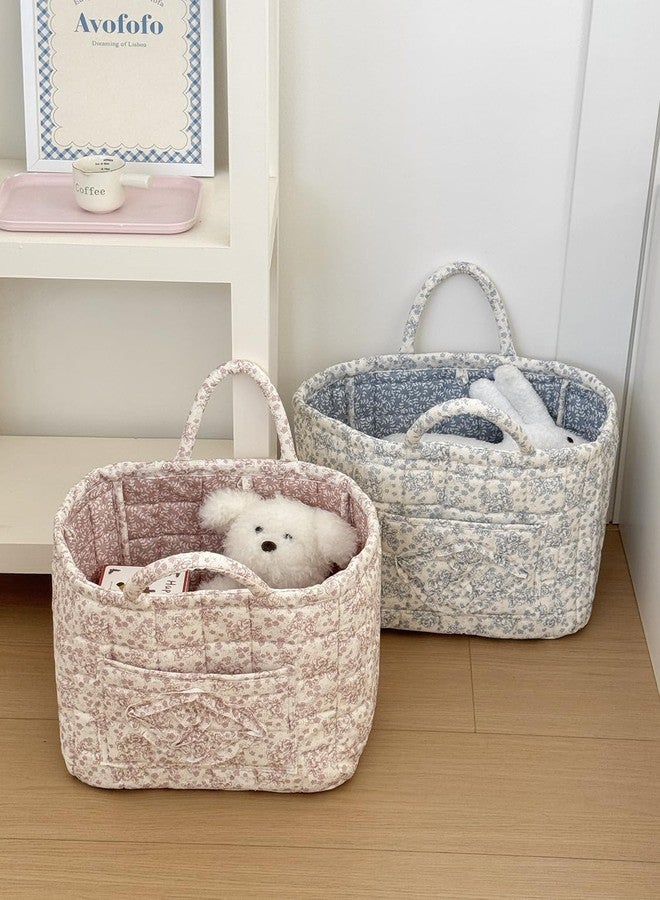 ANKICK Fabric Storage Basket Boho Large Collapsible Floral Laundry Nursery Hamper Knitting Storage for Car Clothes Toys - Image 5