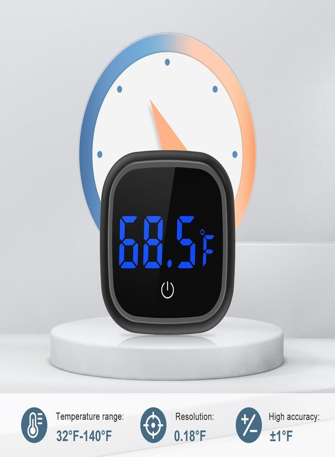 Ankilo Upgraded Aquarium Thermometer, Digital Fish Tank Thermometer, Large LED HD Display ±0.1°F, Fahrenheit Tank Temperature Measurement for Fish, Axolotl (Black) - Image 2