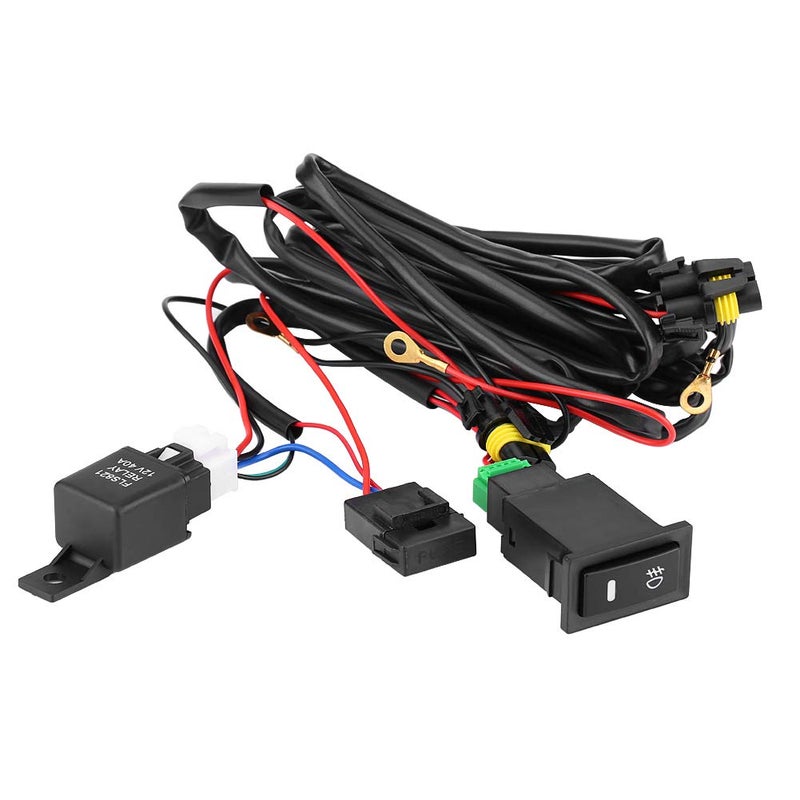 Fog Light Switch Wiring Kit 12V Universal Car LED Fog Light OnOff Switch Wiring Harness Relay Kit