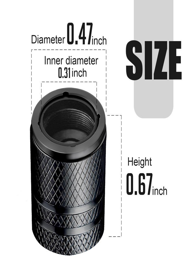 DESOUL Tire Valve Stem Caps - (4 Pack) Premium Metal Air Caps with Plastic Liner, Durable, Corrosion Resistant and Leak-Proof, Universal Fit for Cars, Trucks, Motorcycles, and Bikes - Black - Image 3