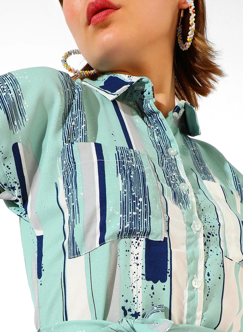 PINACOLADA Abstract Print Shirtdress