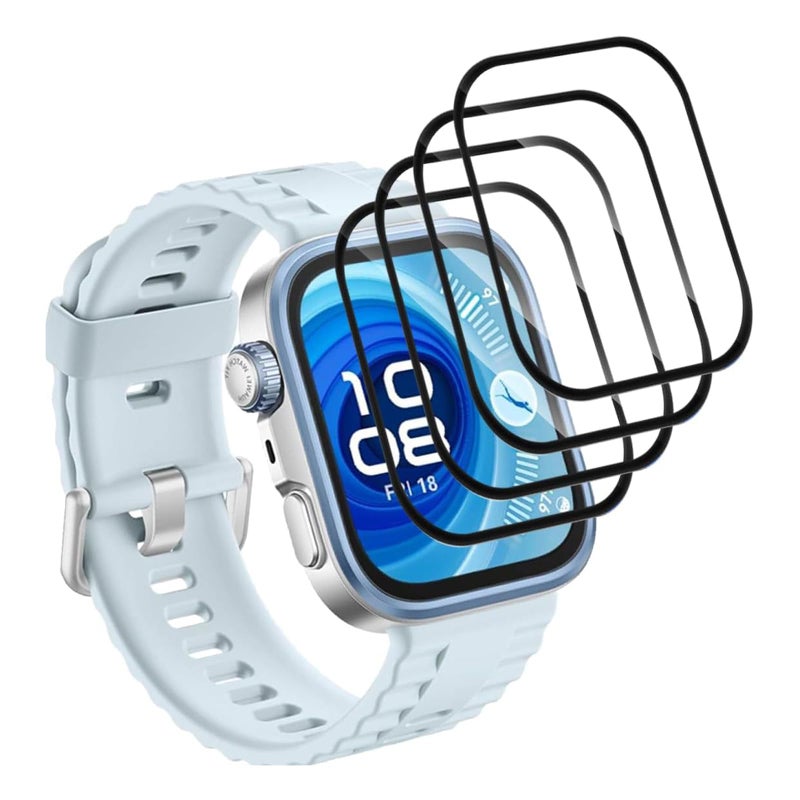 upgrade Huawei Watch Fit 4 / Fit 4 Pro 4-Pack 3D Full Coverage TPU Screen Protector, Anti-Scratch, HD Clear - Image 1