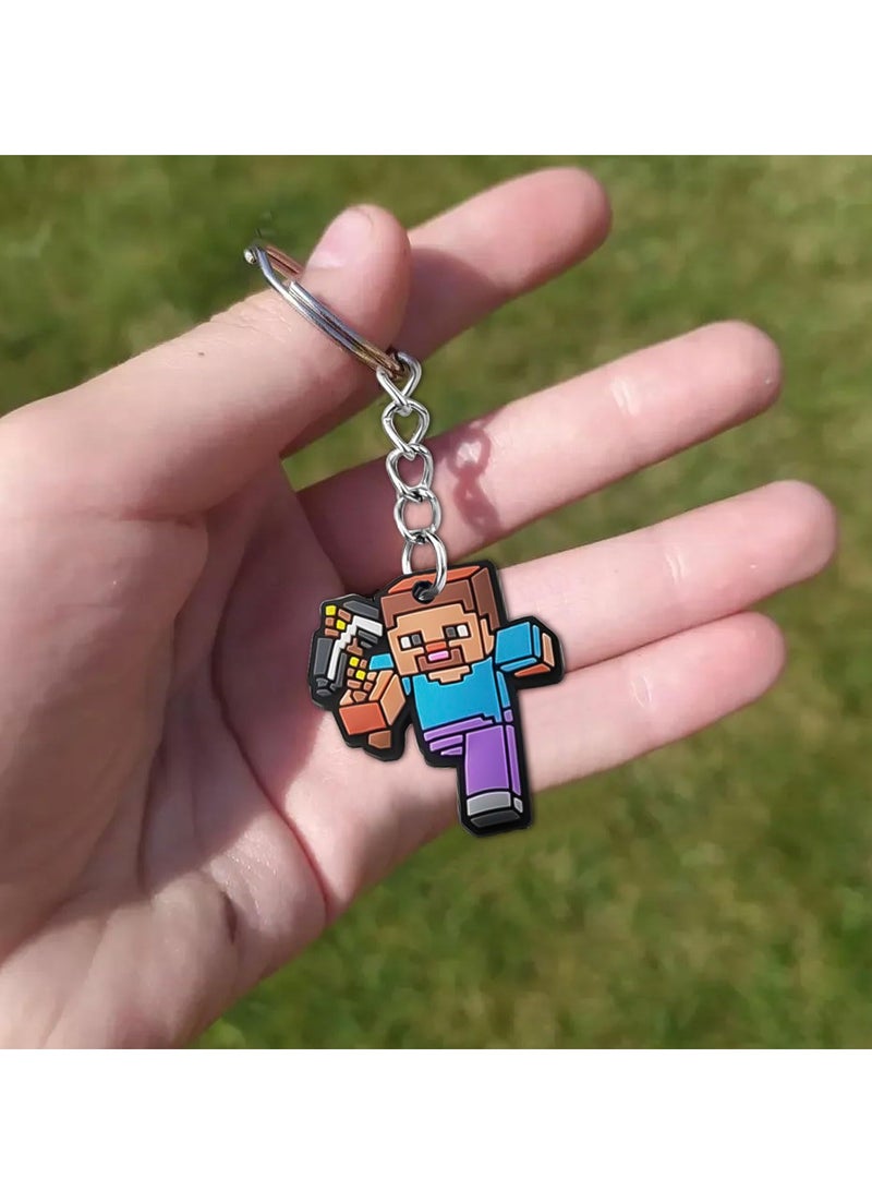 general Minecraft Keychain, Minecraft Backpack, Pencil Case, DIY Accessories, Accessories, PVC Soft Rubber Decoration Key Chain - Image 4
