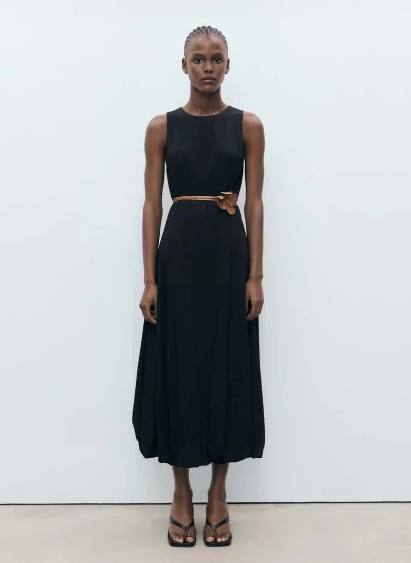 MANGO Long Balloon Dress
