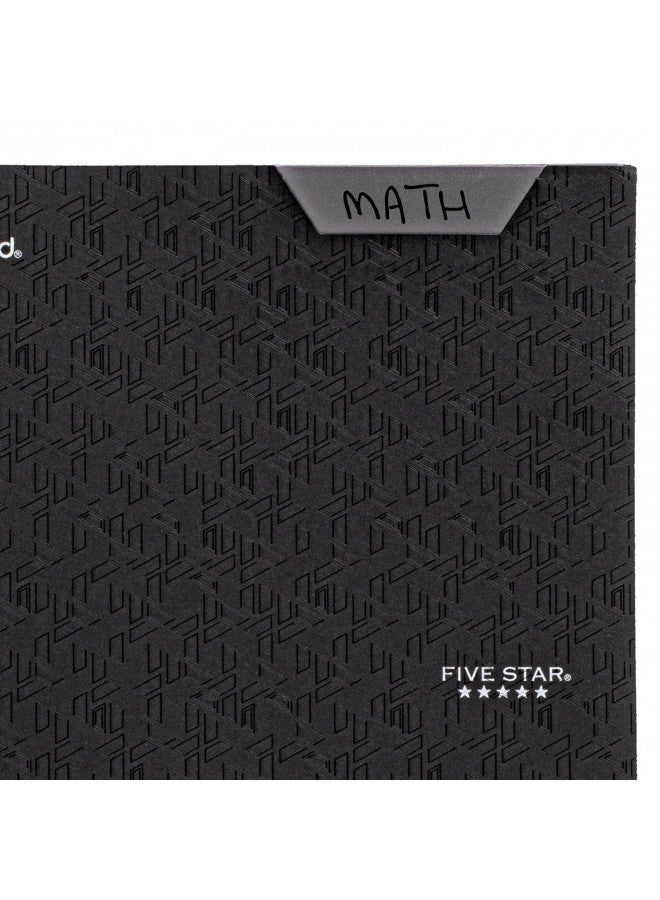 Five Star Five Star 2-Pocket Folder, Plastic Folder with Stay-Put Tabs and Prong Fasteners, Fits 3-Ring Binder, Holds 8-1/2" x 11" Paper, Writable Label, Black (72113) - Image 4
