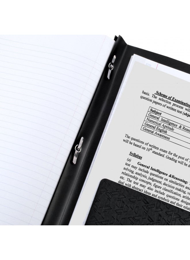 Five Star Five Star 2-Pocket Folder, Plastic Folder with Stay-Put Tabs and Prong Fasteners, Fits 3-Ring Binder, Holds 8-1/2" x 11" Paper, Writable Label, Black (72113) - Image 3