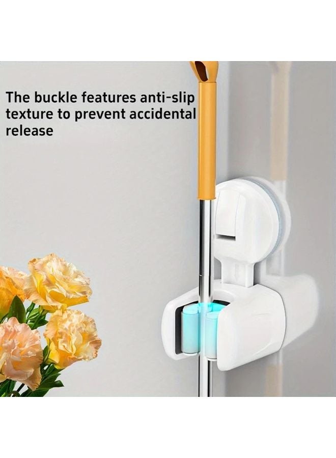 حامل ممسحة الشفط الأبيض بدون حفر حامل ممسحة الشفط حامل ممسحة الحائط لتخزين المطبخ - Image 3