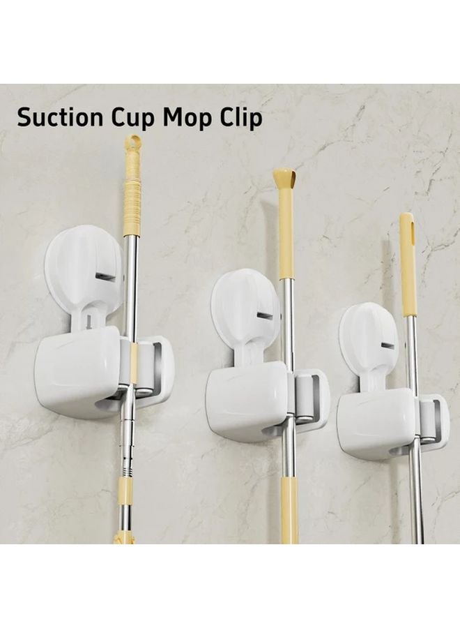 حامل ممسحة الشفط الأبيض بدون حفر حامل ممسحة الشفط حامل ممسحة الحائط لتخزين المطبخ - Image 2