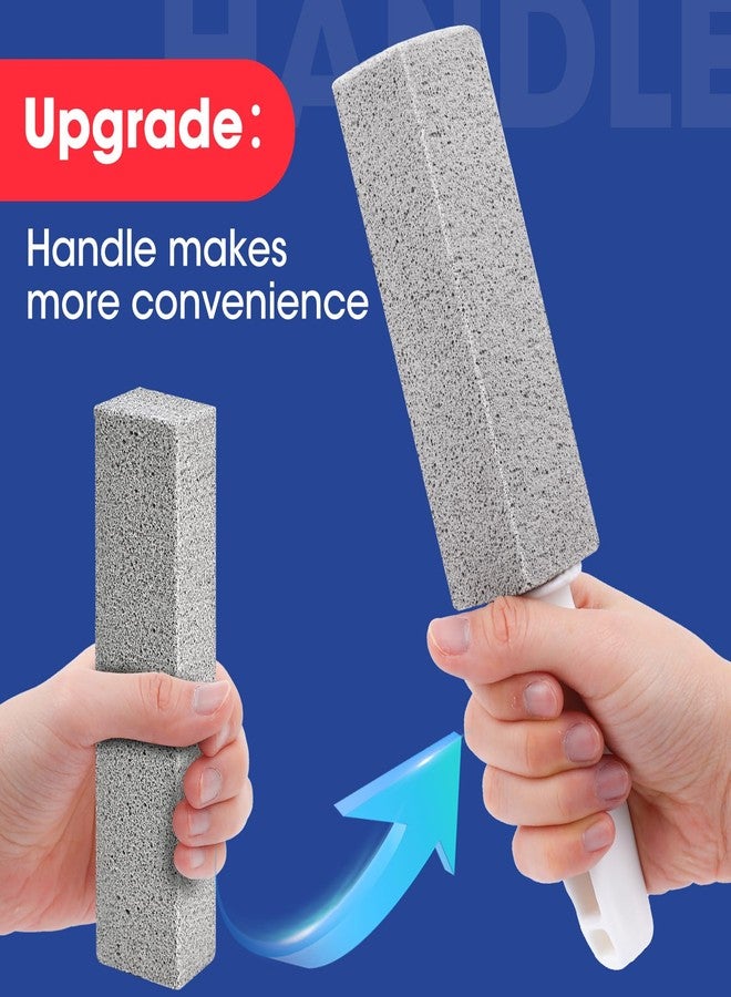 AZEN 5 عبوات حجر الخفاف للتنظيف، عصا فرك بوميه مع مقبض، منظف وعاء المرحاض من حجر الخفاف، مزيل بقع الماء العسر للمرحاض، الحمام، حوض المطبخ، الشواية - Image 2