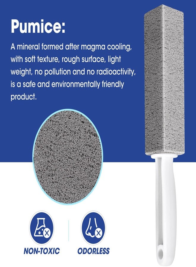 AZEN 5 عبوات حجر الخفاف للتنظيف، عصا فرك بوميه مع مقبض، منظف وعاء المرحاض من حجر الخفاف، مزيل بقع الماء العسر للمرحاض، الحمام، حوض المطبخ، الشواية - Image 3