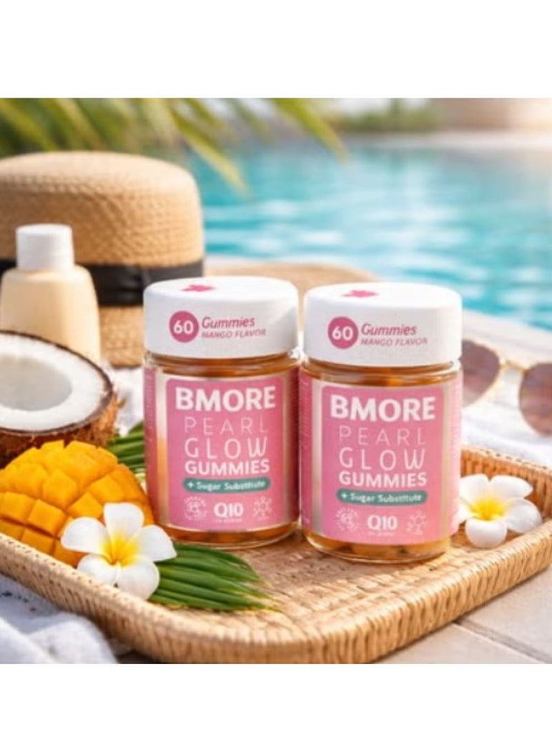 BMore Pearl Glow Skin Radiance & Glow Mango Flavor – 60 Gummies-Two packages - Image 1